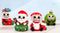 Christmas Furry Bones Mr Mrs Santa Claus Tree Ornament And Stocking Figurines