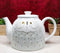 Ebros Gift Whimsical White Fat Snow Owl Ceramic 52oz Large Tea Pot With Built In Strainer Spout As Teapots Home Decor Of Owls Owlet Nocturnal Bird Decorative