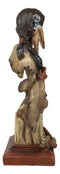 Tribal Native American Indian Lady Princess with Eagle Feathers Bust Figurine