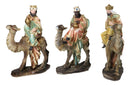 Nativity Three Wise Men Balthasar Caspar Melchior On Camels Figurine Set 14"H