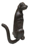 Pack Of 2 Rustic Cast Iron Golden Retriever Labrador Wagging Tail Wall Hooks