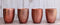 Set Of 4 Boutique Chic Copper Hammered Look Ceramic Votive Candle Holder Cups