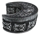 Wicca Sacred Celtic Knotwork Triple Moon Crescent Shaped Trinket Box Figurine