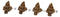 Set Of 4 Western Rustic Forest Pine Trees Faux Wooden Cabinet Door Pull Knobs