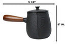Kyusu Style Side Handle Hobnails Cast Iron Teapot 18oz With Enameled Interior