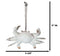 Set Of 6 Antique White Beach Crabs Ocean Marine Wall Hanger Decor Tree Ornaments