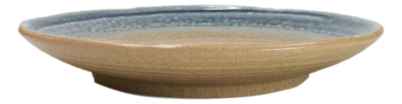 Pack Of 5 Blue River Ao Nagashi Collection Porcelain Round Dinner Plates 8.75" D