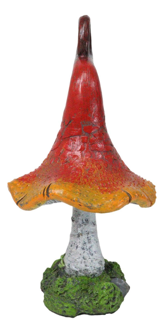 Enchanted Fairy Garden Whimsical Forest Cottage Crooked Mushroom Figurine 9"H