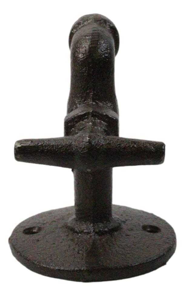 Pack of 4 Cast Iron Rustic Farmhouse Sink Water Faucet Spigot Wall Coat Hooks