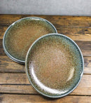 Pack Of 4 Made In Japan Porcelain Sunaji Kairagi Large Round Dinner Plates 10"D