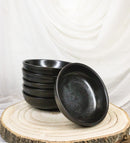 Pack Of 6 Kokuyo Black Ceramic Collection Shallow Bowl Or Deep Plates 10oz
