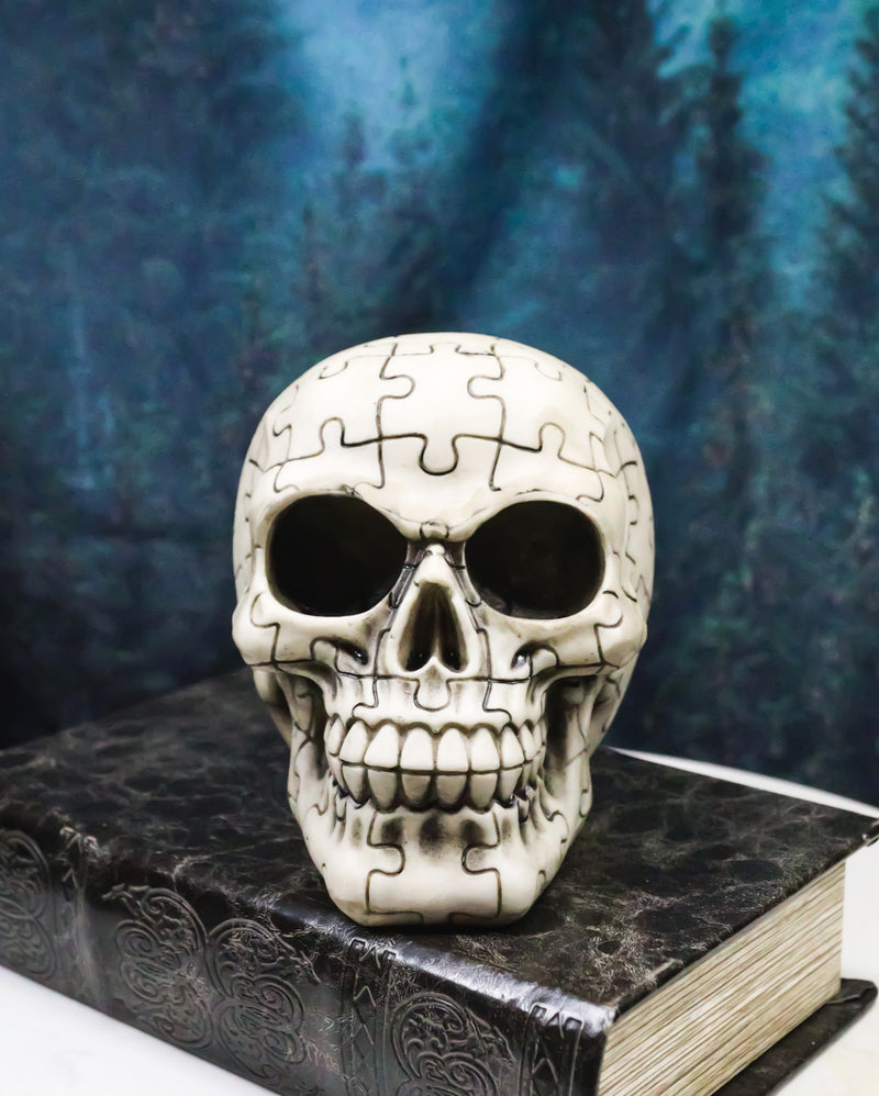 Ossuary Macabre Gothic Jointed Jigsaw Puzzle Cranium Skull Figurine 6"L