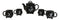 Wicca Sacred Moon And Stars Witches Brew Black Cauldron Teapot And 4 Cups Set