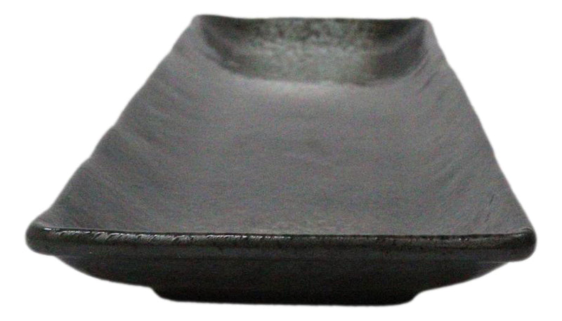 Pack Of 5 Charcoal Grey Tone Hakumu Collection Rectangular Serving Platters 14"L