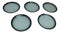 Pack Of 5 Blue Sky Seikai Collection Porcelain Round Dinner Plates 8.75" D