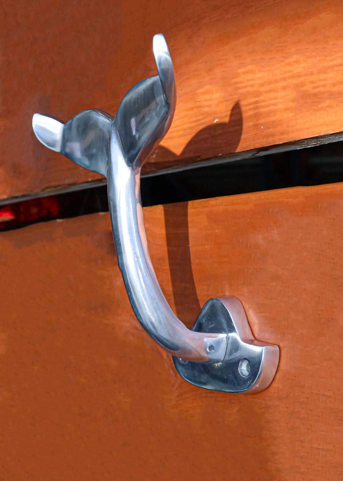 Nickel Plated Aluminum Nautical Baleen Blue Whale Tail Wall Coat Hook Hanger