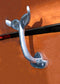 Nickel Plated Aluminum Nautical Baleen Blue Whale Tail Wall Coat Hook Hanger