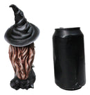 Gothic Pretty Enchantress Witch Holding Spell Book And Black Raven Crow Figurine