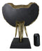Large 18"H Gold Patina Safari African Bush Elephant Sculpture On Museum Base