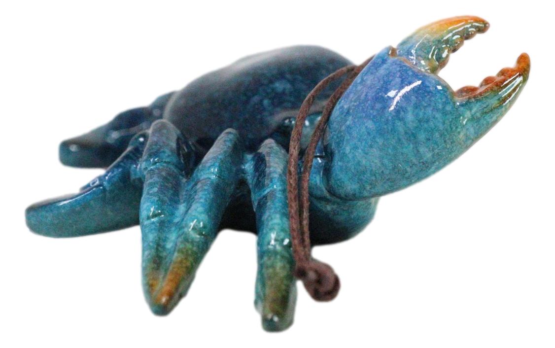 Set Of 6 Nautical Blue Beach Crabs Ocean Marine Wall Hanger Decor Tree Ornaments
