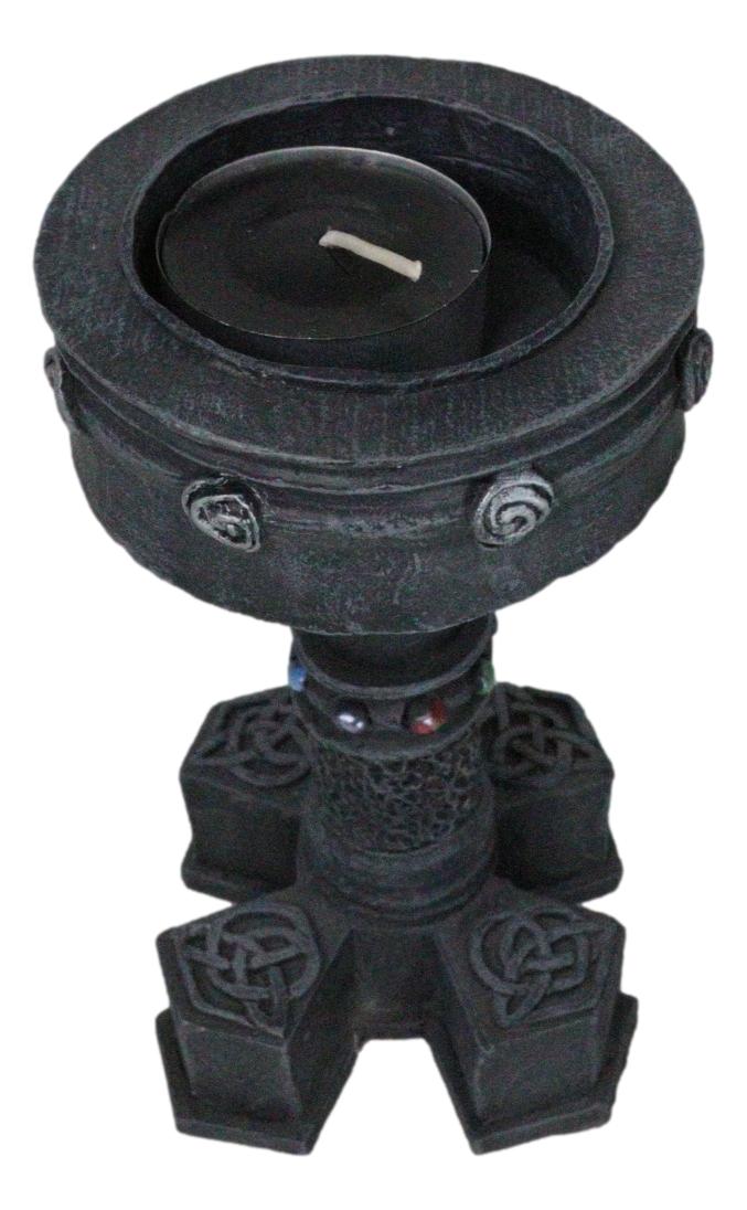 Wicca Celtic Knotwork Motherhood Trinity Shield Knots Votive Candle Holder