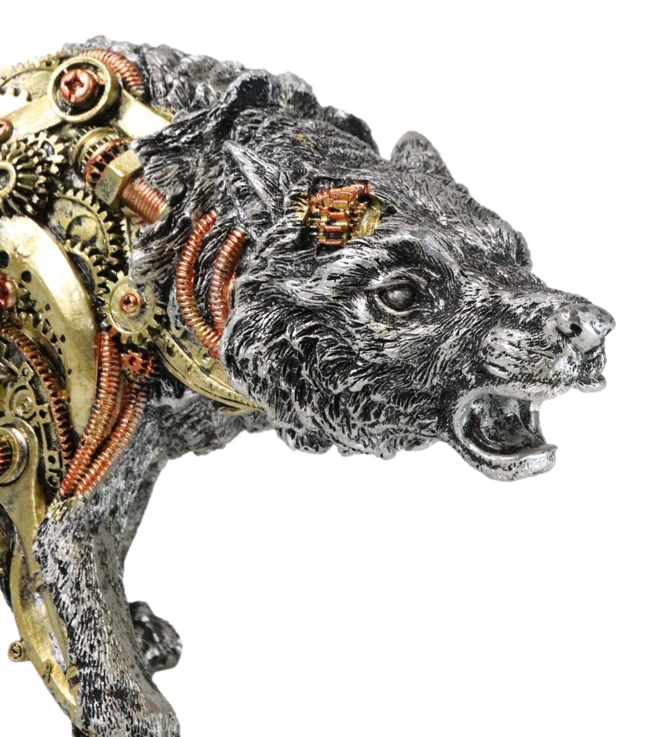 新品未開封★激レア貴重★絶版品★ロボット★学研メカニカルアニマル　インチワーム Sci Fi Prowling Steampunk Robotic Wolf With Sculpted Gearwork