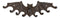 Cast Iron Rustic Dracula's Perch Winged Bat 8 Pegs Quadruple Wall Hook Decor