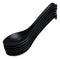 Pack Of 6 Matte Black Melamine Asian Noodle Soup Spoons With Ladle Hook Ends