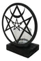 Wicca Spiritualism Mystic Unicursal Hex Pentagram Metal Votive Candle Holder