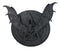 Gothic Nosferatu Black Bat Pentagram With Hell Fire Alchemy Symbols Wall Plaque