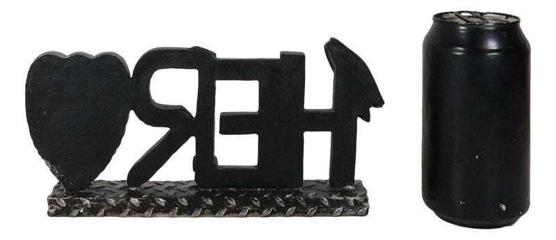 Police Man Officer Cop Badge Hat USA Flag Hero 3D Word Art Desktop Figurine