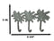 Pack Of 2 Cast Iron Verdigris Beach Coconut Palm Trees Triple Wall Key Hooks
