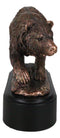 Pawing Grizzly Bear Statue 6.25"H Bronze Electroplated Resin Wildlife Figurine