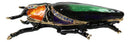 Green Wood Beetle Bug Enameled Pewter Austrian Crystals Trinket Jewelry Box