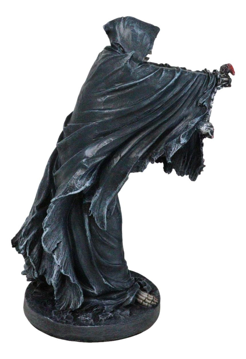 Black Angel of Death Grim Reaper With Chains Carved Knuckles Game Over Figurine