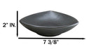 Set Of 5 Black Tetsu Kesho Ceramic Appetizer Salad Triangular Deep Plates