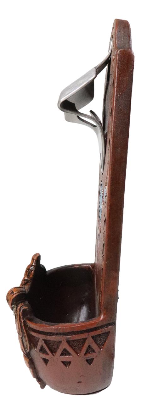 Western Cowboy Country Rustic Horse Saddle With Cow Skull Wall Bottle Opener