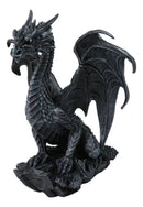 Draconis Watcher Guardian Stone Gargoyle Dragon On Rock Decorative Figurine 8"H