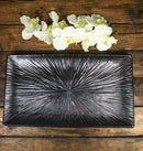 Pack Of 3 Kokuyo Black Modern Porcelain Long Rectangular Serving Platter 15"X8.5"