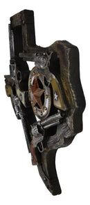 Rustic Western Lone Star Texas Map 4 Cowboy Revolver Guns With Ropes Wall Decor