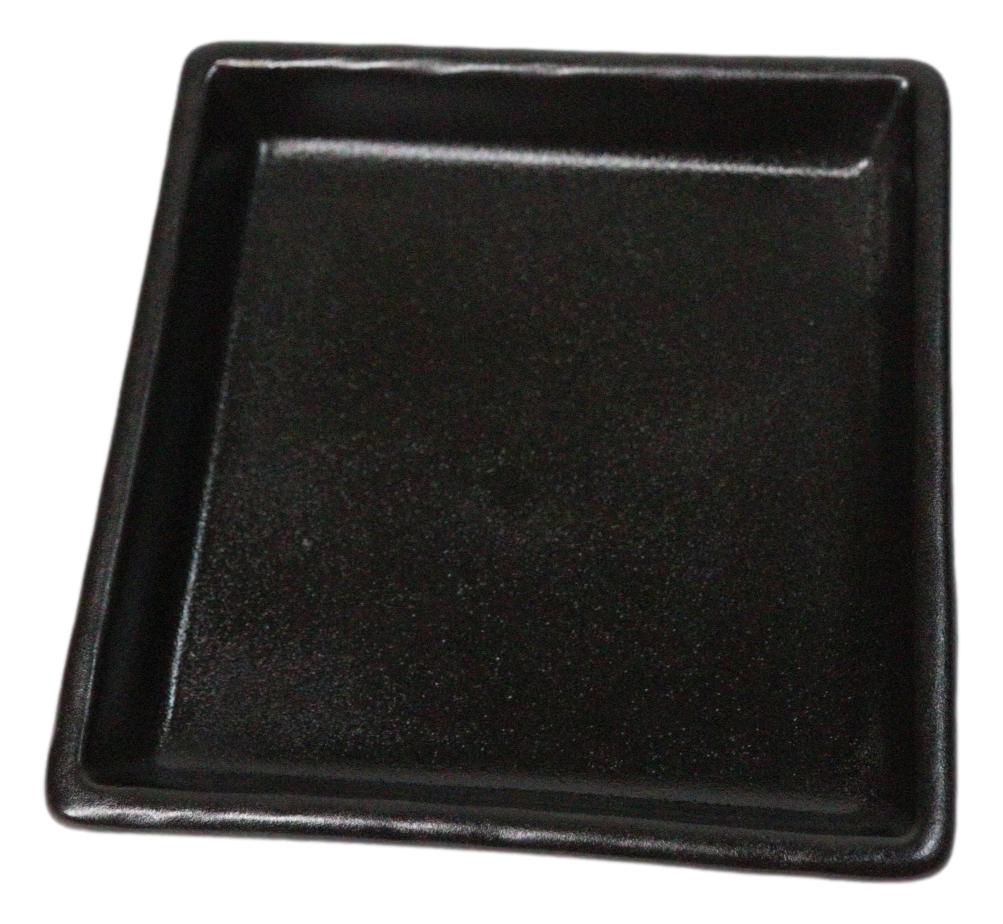 Set Of 6 Kokuyo Black Minimalist Ceramic Square Condiment Sauce Dishes 2oz