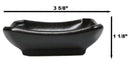 Pack Of 6 Ceramic Black Kokuyo Soy Sauce Oil Condiment Rectangular Dishes 2oz