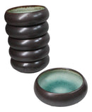 Pack Of 6 Green Crackle Midori Kannyu Porcelain Banchan Deep Dish 4" D 5oz