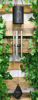 Belenos Sun God Cylindrical Steel Metal Filigree Hanging Solar Wind Chime
