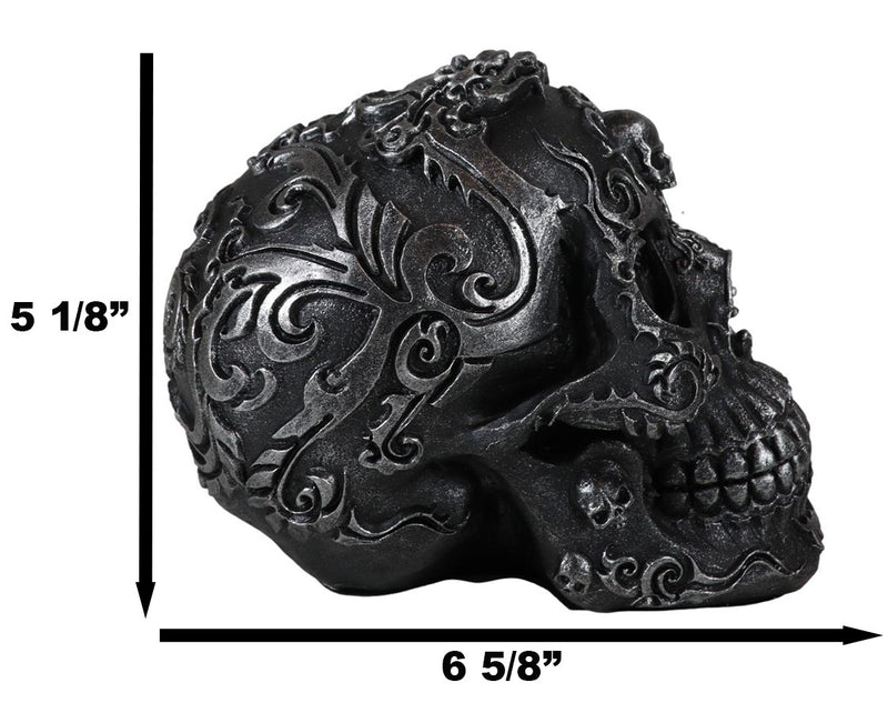 Gothic Black El Diablo Inferno Fire Tattoo Devil Hell Dragon Skull Figurine