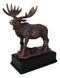 The Emperor Wild Elk Bull Moose Statue Bronze Electroplated Figurine With Base