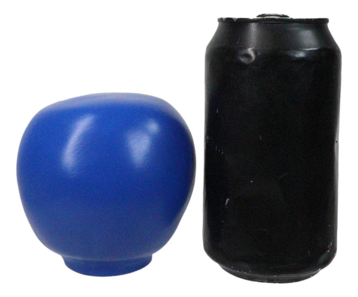Blue Talisman of Wisdom Luck Japanese Zen Daruma Figurine With Unpainted Eyes