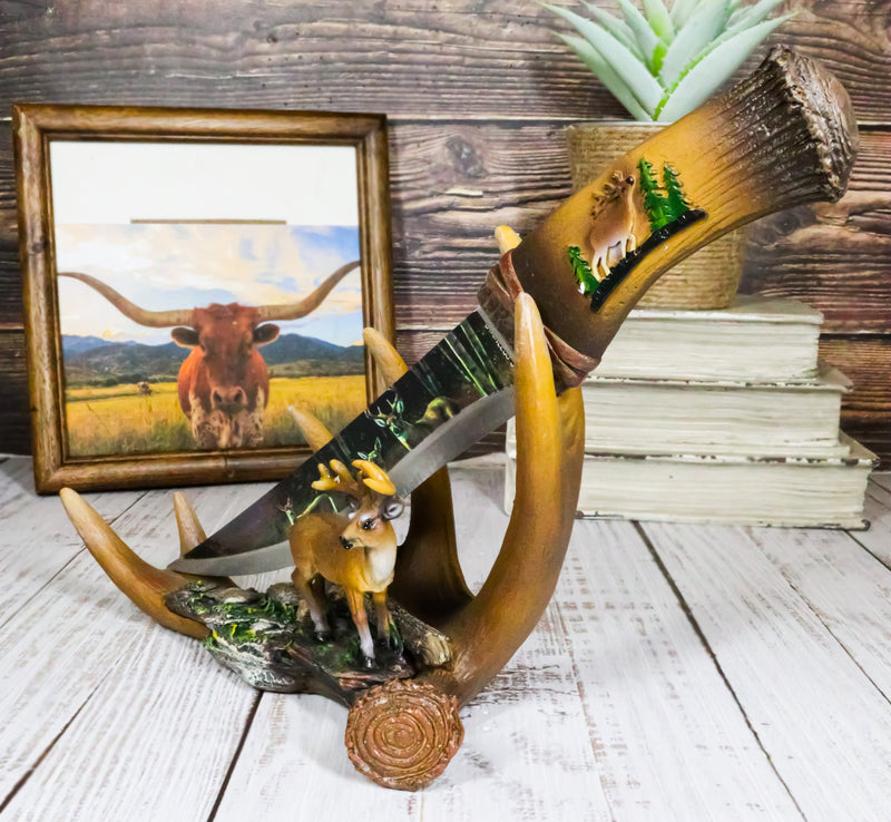 Ebros 6 Point Whitetail Buck Antlers Deer Stainless Steel Display Letter Opener