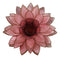 Fuchsia Pink Capiz Seashells Lotus Flower Votive Tea Light Candle Holder 8.5"D