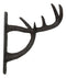 Set of 2 Cast Iron Vintage Western Rustic Deer Antlers Multi Point Wall Hooks